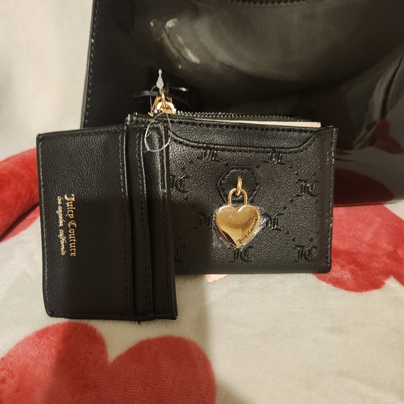 Rhinestone clasp satchel & Juicy Couture Pull Out Heart Charm Wallet - Picture 13 of 13
